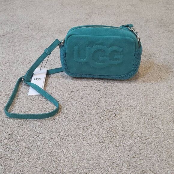 UGG Handbags - UGG Women's Crossbody Bag Janey II Sheepskin Turquoise